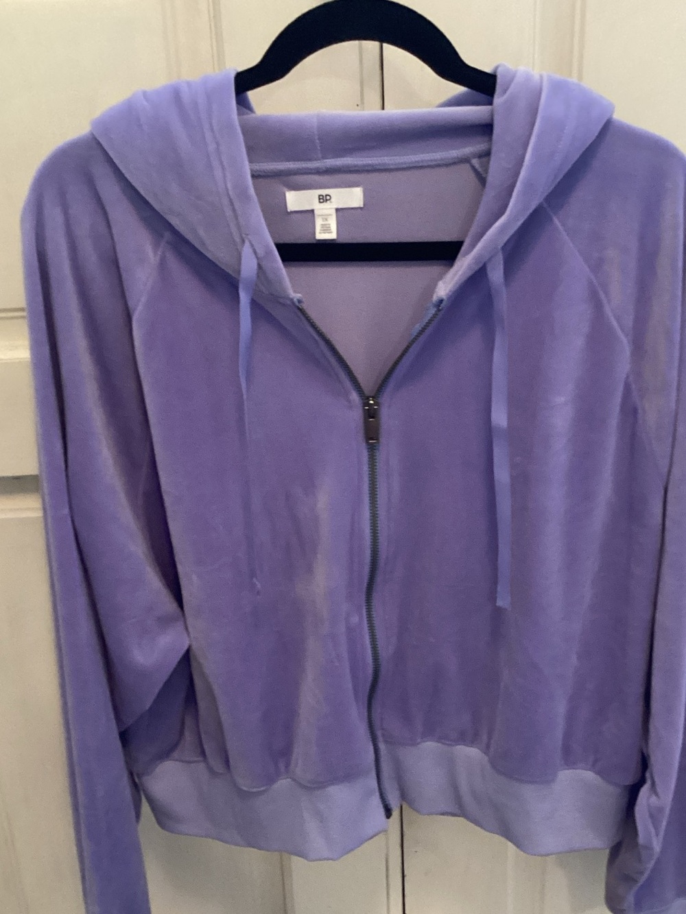 bp Lavender Velour Zip-Up Hoodie Jacket